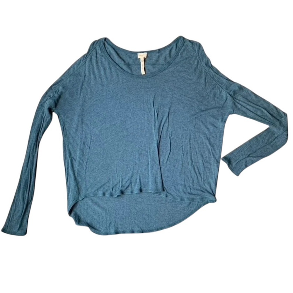 Aritzia Wilfred Free Top Teal green Boxy Long Sleeve Size XS